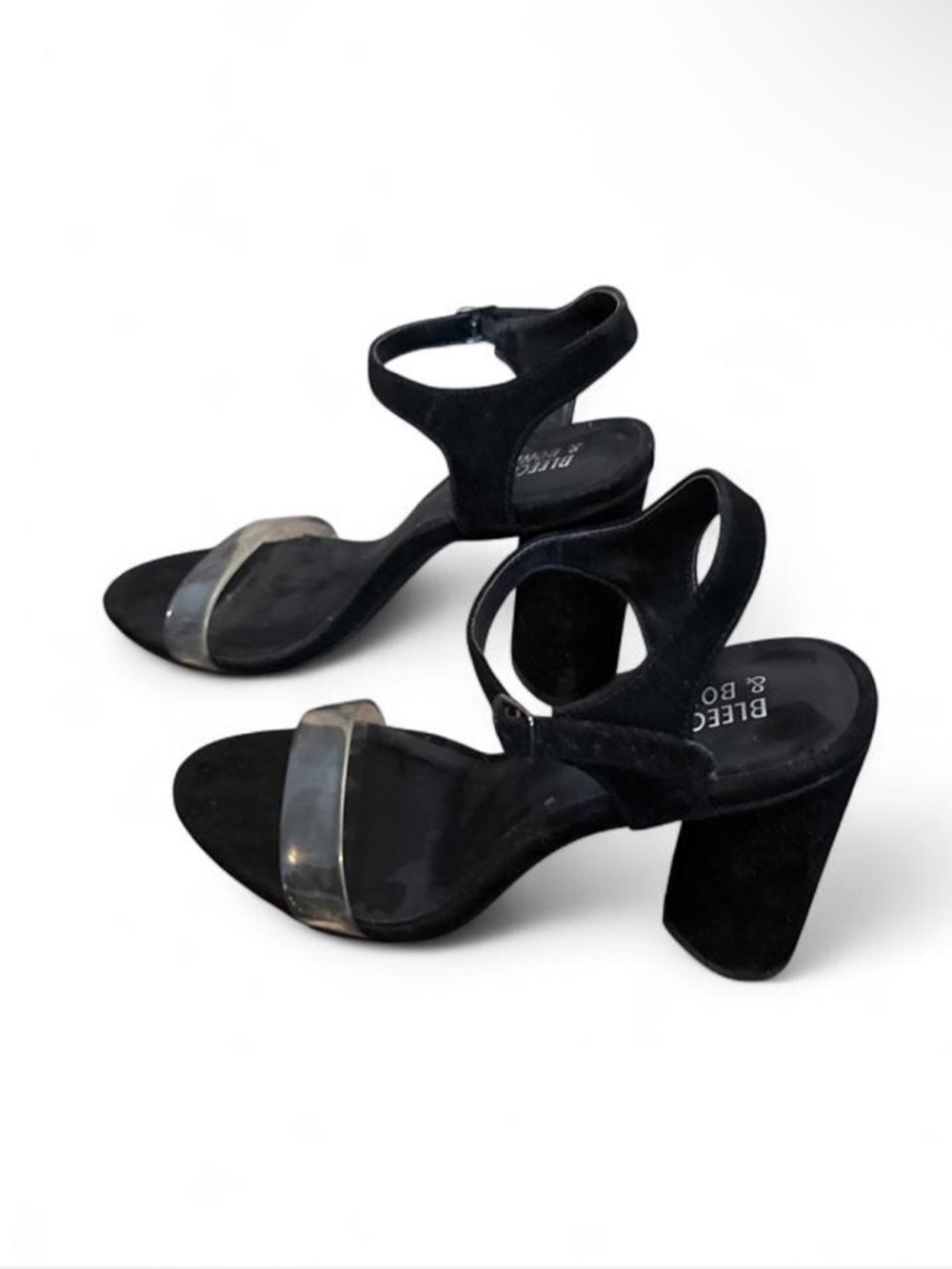 Bleecker & Bond Women’s Size 7 Black and Clear Party Heels